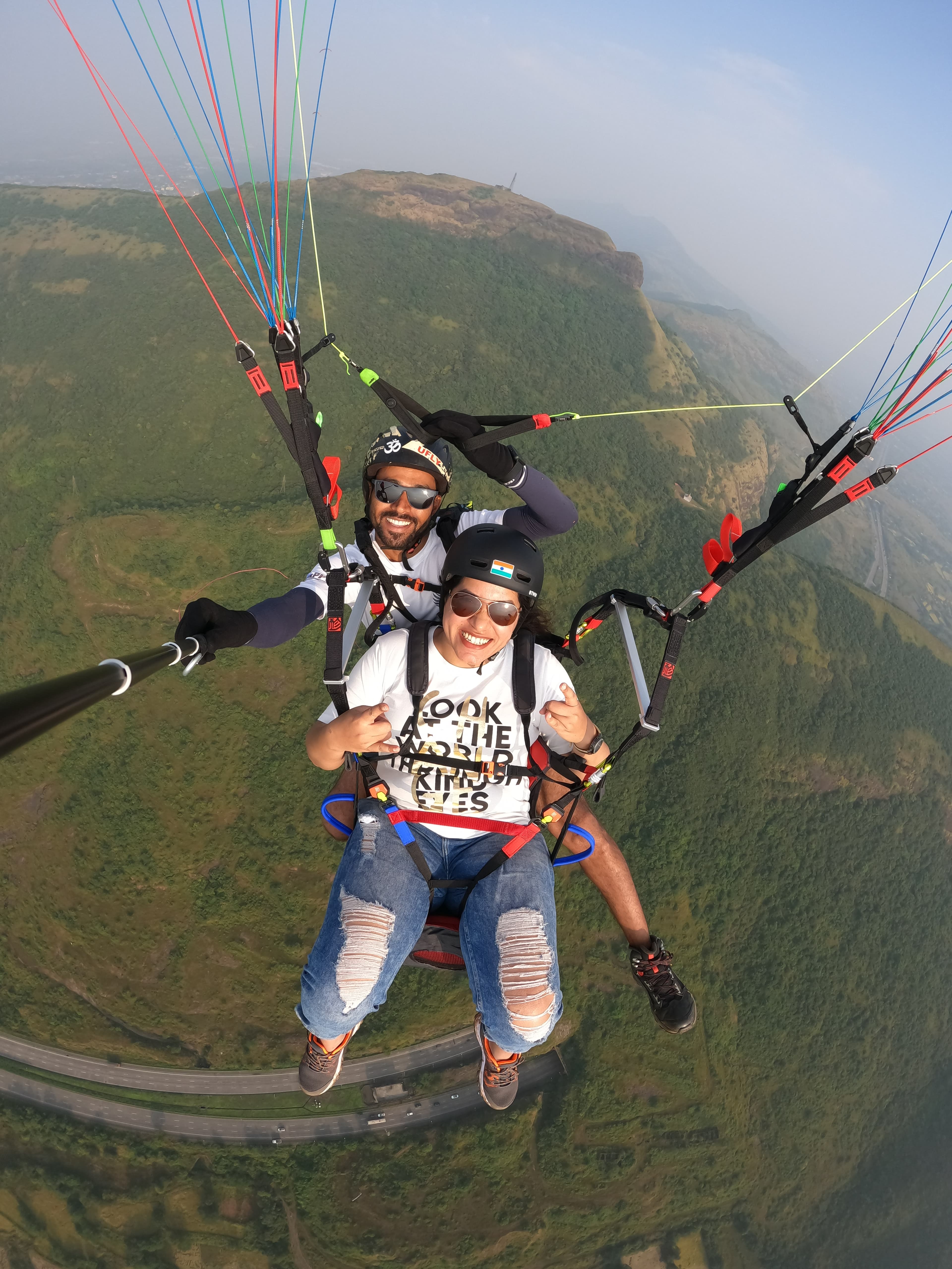 ACRO TANDEM paragliding in Kamshet near Pune with APPI certified instructor at Shelar Hill paragliding site