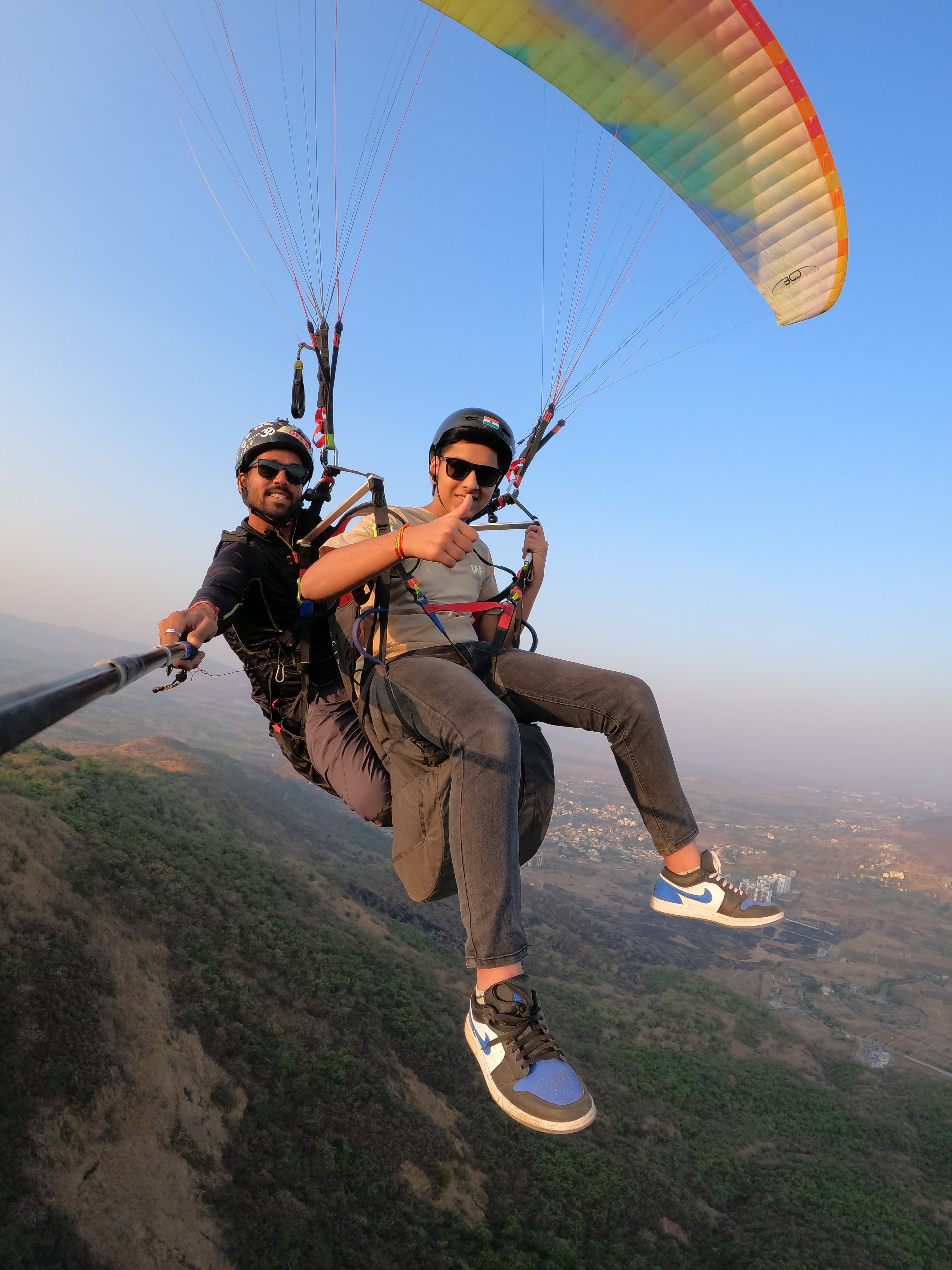 CLASSIC TANDEM paragliding in Kamshet near Pune with APPI certified instructor at Tower Hill paragliding site
